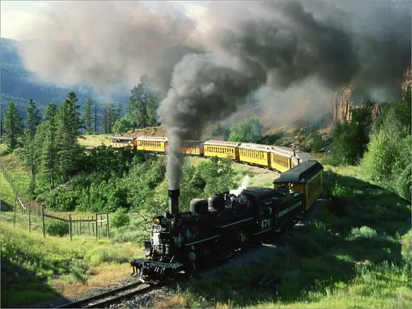 Durango and Silverton vintage steam engine, Hermosa, Colorado, United States of America