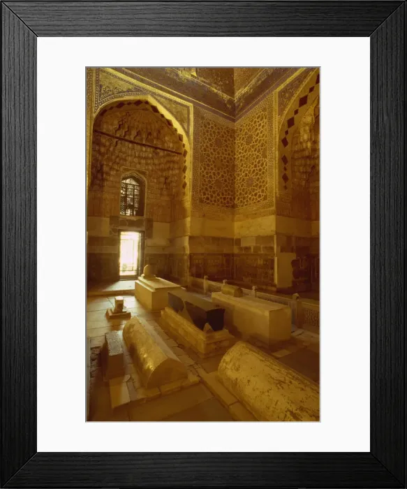 Framed Print : Interior of the tomb of Tamerlane, Gur Emir, Samarkand, Uzbekistan, Central Asia, Asia