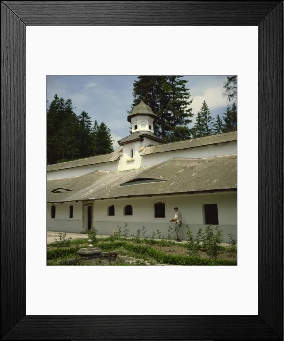 Framed Print : Cloisters and monks rooms, Sinaia Monastery, founded in 1695, Transylvania Framed Print : Cloisters and monks rooms, Sinaia Monastery, founded in 1695, Transylvania