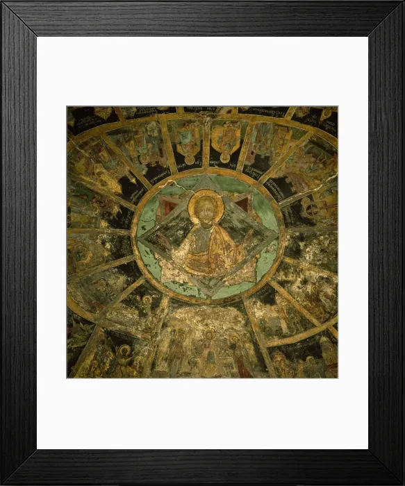Framed Print : Frescoes by Pirvu Mutu, Dormition of Our Lady Church dating from 1695, Sinaia Monastery Framed Print : Frescoes by Pirvu Mutu, Dormition of Our Lady Church dating from 1695, Sinaia Monastery