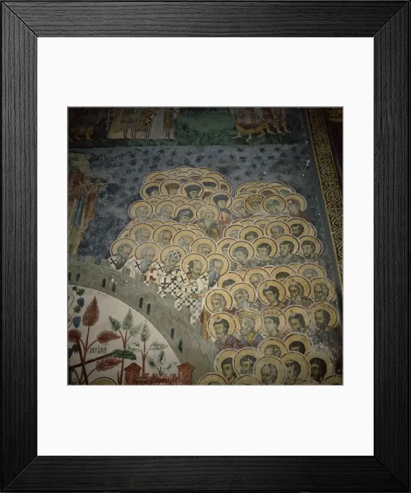 Framed Print : Frescoes painted on inside to inspire peasants, church dating from 1586 Framed Print : Frescoes painted on inside to inspire peasants, church dating from 1586