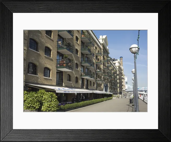 Framed Print : Butlers Wharf on the South Bank, River Thames, London, England, United Kingdom Framed Print : Butlers Wharf on the South Bank, River Thames, London, England, United Kingdom