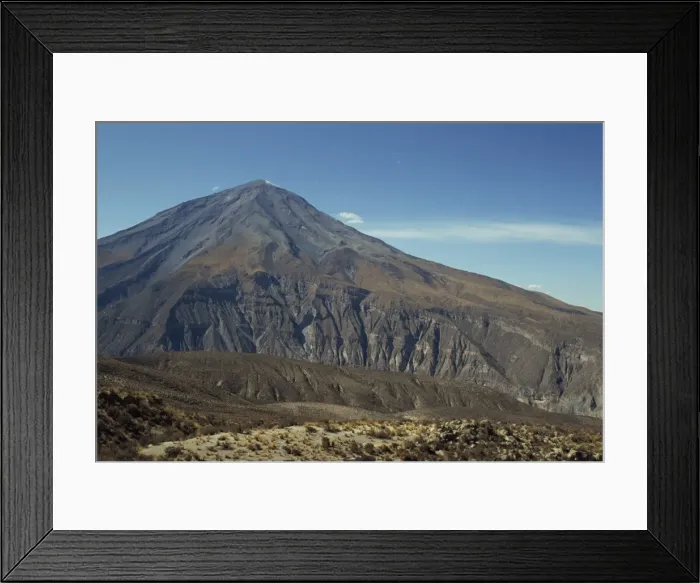 Framed Print : Solidified lava flows, El Misti volcano, 5821m, Arequipa, Peru, South America Framed Print : Solidified lava flows, El Misti volcano, 5821m, Arequipa, Peru, South America
