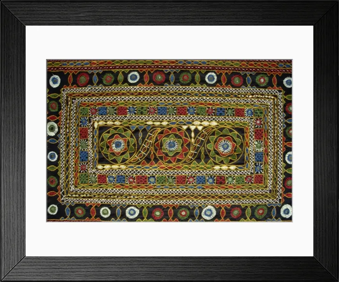 Framed Print : Close-up of Rajasthani embroidery, Rajasthan state, India, Asia Framed Print : Close-up of Rajasthani embroidery, Rajasthan state, India, Asia