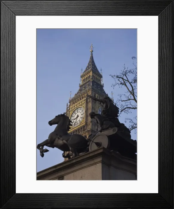 Framed Print : Big Ben and the statue of Boudica, Westminster, London, England, United Kingdom, Europe Framed Print : Big Ben and the statue of Boudica, Westminster, London, England, United Kingdom, Europe