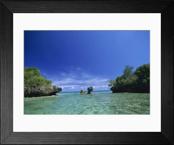 Framed Print : Sheltered lagoon and limestone islet, Lau group (Exploring Isles), Northern Lau Group Framed Print : Sheltered lagoon and limestone islet, Lau group (Exploring Isles), Northern Lau Group
