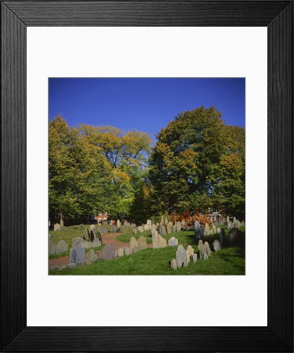 Framed Print : Copps Hill Burying Ground, including graves from the 17th century of prominent Bostonians Framed Print : Copps Hill Burying Ground, including graves from the 17th century of prominent Bostonians