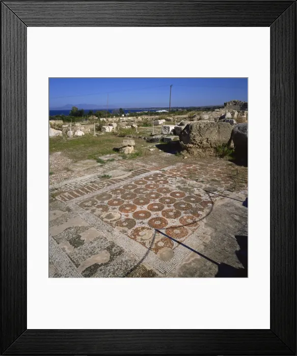 Framed Print : Roman basilica with fine mosaics dating from the 5th century AD, Soli, one of Cypruss ten ancient city kingdom, founded 6th century BC, Northern Cyprus Framed Print : Roman basilica with fine mosaics dating from the 5th century AD, Soli, one of Cypruss ten ancient city kingdom, founded 6th century BC, Northern Cyprus