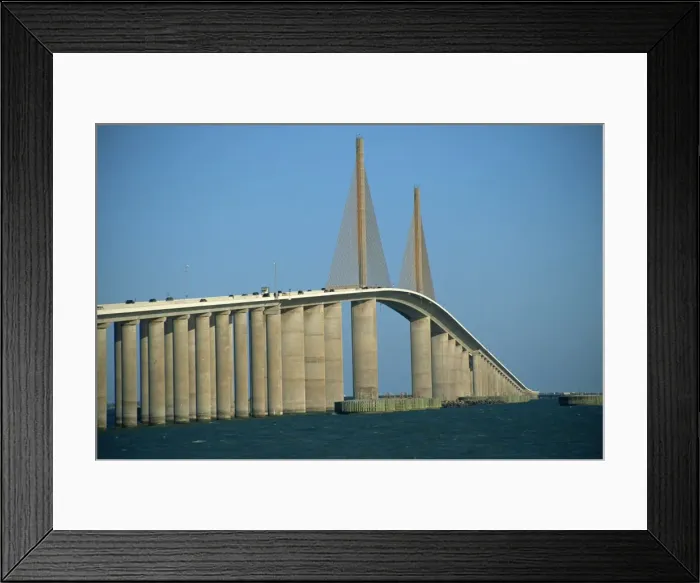 Framed Print : Sunshine Skyway, Tampa Bay, Gulf Coast, Florida, Unnited States of America, North America Framed Print : Sunshine Skyway, Tampa Bay, Gulf Coast, Florida, Unnited States of America, North America