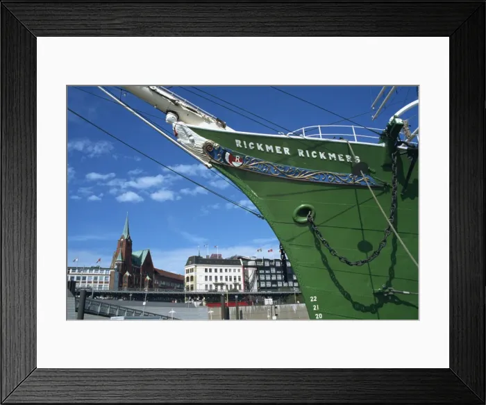Framed Print : Rickmer Rickmers in harbour, Hamburg, Germany, Europe Framed Print : Rickmer Rickmers in harbour, Hamburg, Germany, Europe