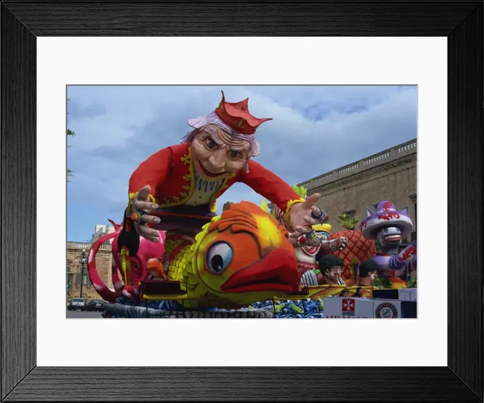 Framed Print : Carnival floats, Valletta, Malta, Europe Framed Print : Carnival floats, Valletta, Malta, Europe