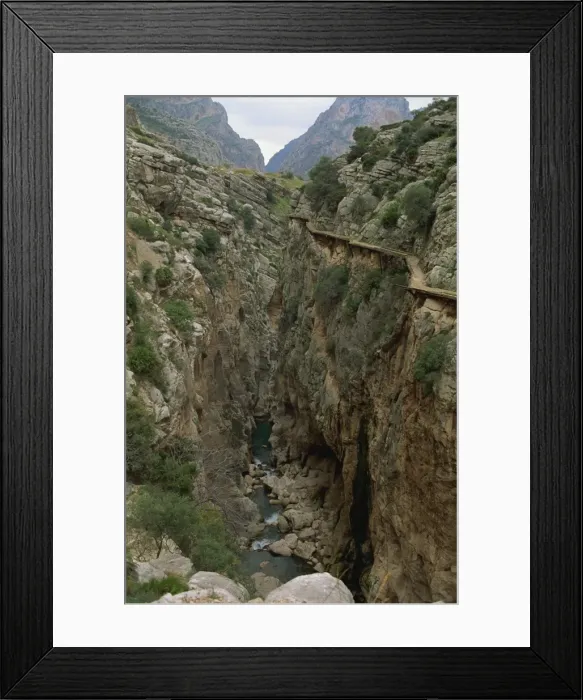 Framed Print : El Chorro Gorge and the old catwalk, Malaga province, Andalucia, Spain, Europe Framed Print : El Chorro Gorge and the old catwalk, Malaga province, Andalucia, Spain, Europe
