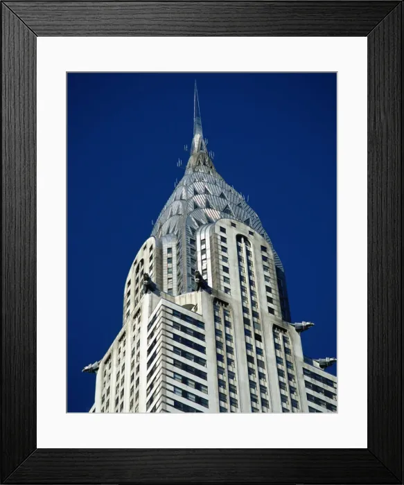 Framed Print : Close-up of the top of the Chrysler Building in New York, United States of America Framed Print : Close-up of the top of the Chrysler Building in New York, United States of America