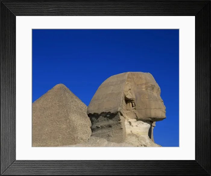 Framed Print : The Great Sphinx and one of the pyramids, Giza, UNESCO World Heritage Site Framed Print : The Great Sphinx and one of the pyramids, Giza, UNESCO World Heritage Site