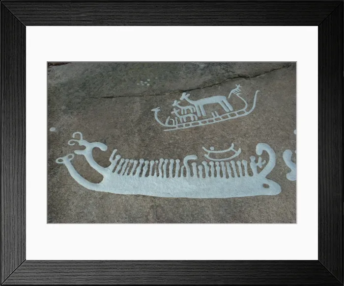 Framed Print : Bronze Age rock carvings dating from between 1500 and 1000 BC, Bohuslan Framed Print : Bronze Age rock carvings dating from between 1500 and 1000 BC, Bohuslan