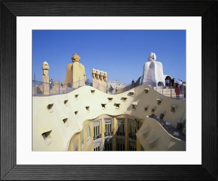 Framed Print : The Casa Mila, a Gaudi house, UNESCO World Heritage Site, in Barcelona Framed Print : The Casa Mila, a Gaudi house, UNESCO World Heritage Site, in Barcelona