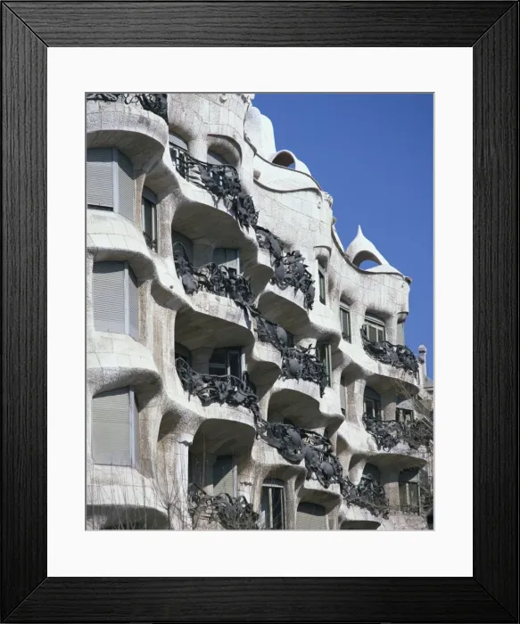 Framed Print : Balconies on the Casa Mila, a Gaudi house, UNESCO World Heritage Site, in Barcelona Framed Print : Balconies on the Casa Mila, a Gaudi house, UNESCO World Heritage Site, in Barcelona