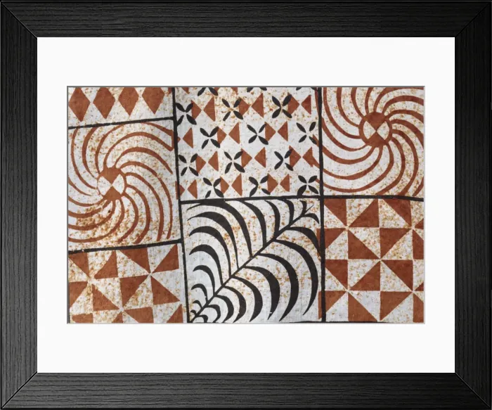 Framed Print : Pattern of tapa, beaten mulberry bark, Apia, Upolu, Western Samoa, Pacific Islands Framed Print : Pattern of tapa, beaten mulberry bark, Apia, Upolu, Western Samoa, Pacific Islands