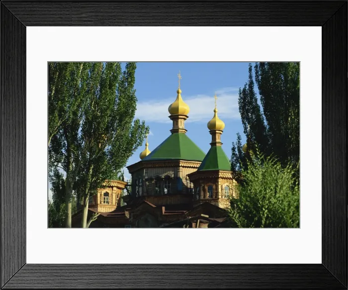 Framed Print : Wooden Russian Orthodox church, Kara-Kol, Kyrgyzstan, Central Asia, Asia Framed Print : Wooden Russian Orthodox church, Kara-Kol, Kyrgyzstan, Central Asia, Asia