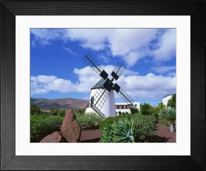 Framed Print : Traditional windmill near Antigua, Fuerteventura, Canary Islands, Spain, Europe Framed Print : Traditional windmill near Antigua, Fuerteventura, Canary Islands, Spain, Europe