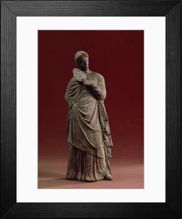 Framed Print : Statue of a woman dating from the 3rd century BC, Tanagica, Louvre Museum Framed Print : Statue of a woman dating from the 3rd century BC, Tanagica, Louvre Museum