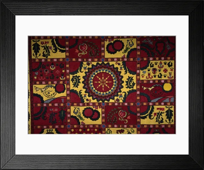 Framed Print : Embroidered rug, Museum of Decorative and Applied Art, Tashkent, Uzbekistan Framed Print : Embroidered rug, Museum of Decorative and Applied Art, Tashkent, Uzbekistan