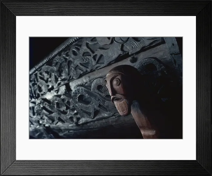 Framed Print : Detail of Oseberg Funeral cart, Oslo, Norway, Scandinavia, Europe Framed Print : Detail of Oseberg Funeral cart, Oslo, Norway, Scandinavia, Europe