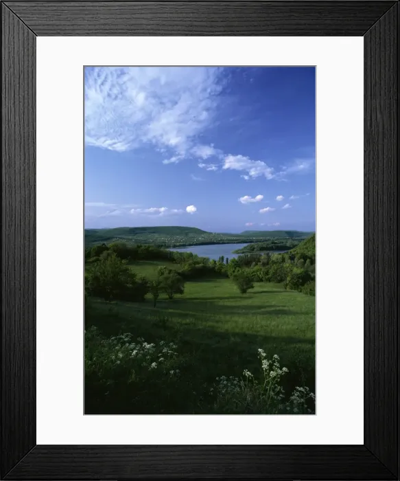 Framed Print : Bend in the Danube River, Hungary, Europe Framed Print : Bend in the Danube River, Hungary, Europe