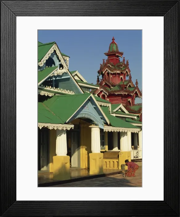 Framed Print : On the terrace, Kyaikthanian Pagoda, Mawlamyine, Myanmar (Burma), Asia Framed Print : On the terrace, Kyaikthanian Pagoda, Mawlamyine, Myanmar (Burma), Asia