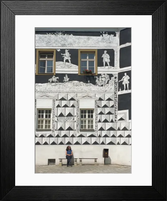 Framed Print : Sgraffitoed Canons House, Namesti, Mikulov, South Moravia, Czech Republic, Europe Framed Print : Sgraffitoed Canons House, Namesti, Mikulov, South Moravia, Czech Republic, Europe
