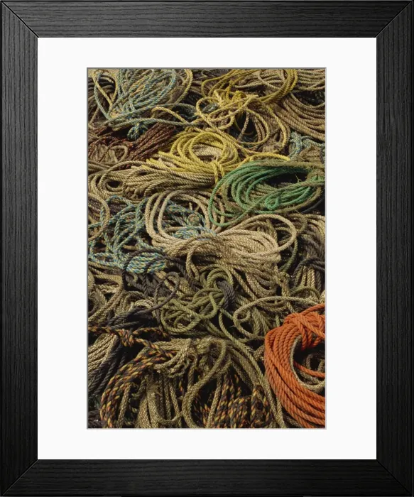 Framed Print : Fishing ropes, Vinalhaven, Maine, United States of America, North America Framed Print : Fishing ropes, Vinalhaven, Maine, United States of America, North America