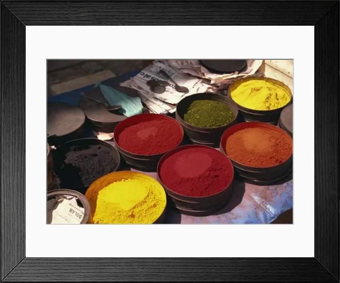 Framed Print : Spices for sale, Pisac Market, Cuzco area, Peru, South America
