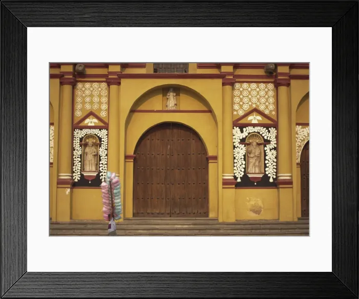 Framed Print : Detail of the facade of the Cathedral at San Cristobal de las Casas in Chiapas Framed Print : Detail of the facade of the Cathedral at San Cristobal de las Casas in Chiapas