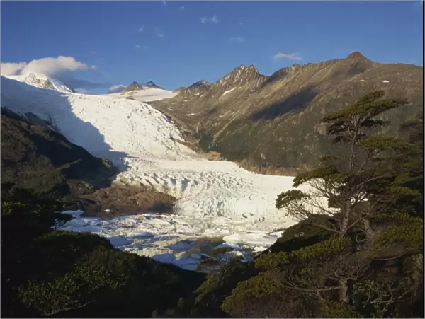 Glacier in the Magellan Straits, Tierra del Fuego, Chile, South America