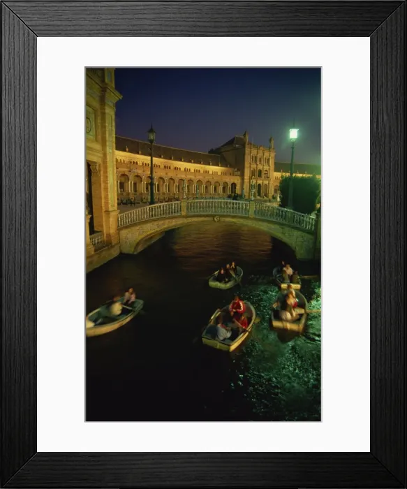Framed Print : Plaza d Espana, Seville, Andalucia, Spain, Europe Framed Print : Plaza d Espana, Seville, Andalucia, Spain, Europe