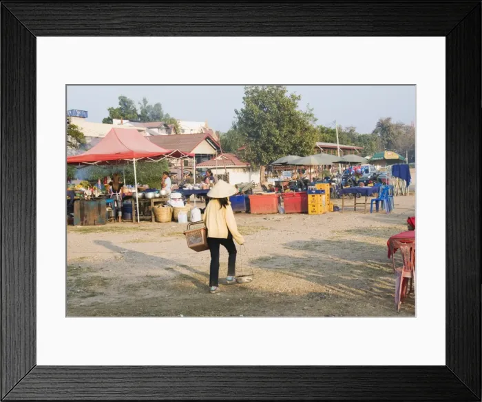 Framed Print : Food stalls on side of Mekong River, Vientiane, Laos, Indochina, Southeast Asia, Asia Framed Print : Food stalls on side of Mekong River, Vientiane, Laos, Indochina, Southeast Asia, Asia