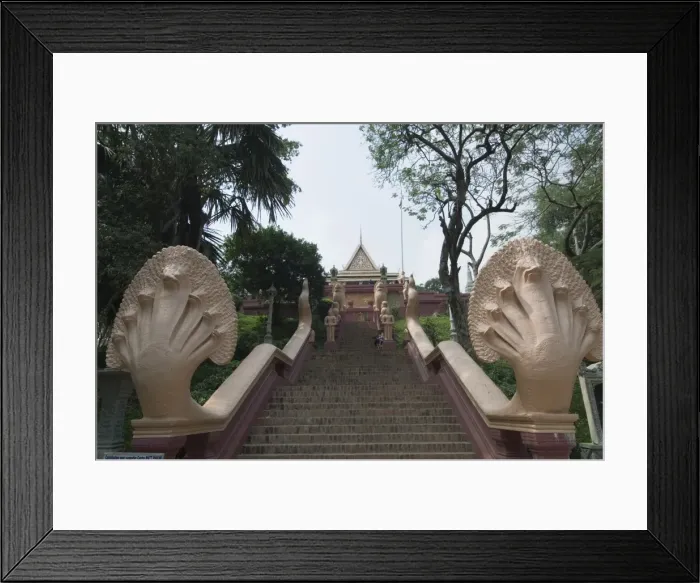 Framed Print : Nagas on the stairs to Wat Phnom, Phnom Penh, Cambodia, Indochina, Southeast Asia, Asia Framed Print : Nagas on the stairs to Wat Phnom, Phnom Penh, Cambodia, Indochina, Southeast Asia, Asia