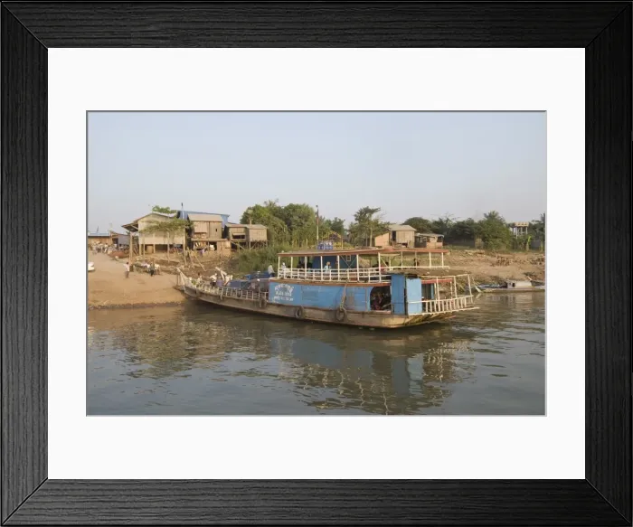 Framed Print : Ferry on banks of Mekong river, Phnom Penh, Cambodia, Indochina, Southeast Asia, Asia Framed Print : Ferry on banks of Mekong river, Phnom Penh, Cambodia, Indochina, Southeast Asia, Asia