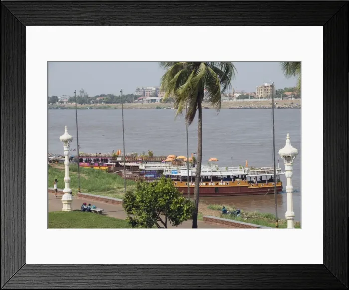 Framed Print : Tourist boats on the Tonle Sap river, Phnom Penh, Cambodia, Indochina, Southeast Asia Framed Print : Tourist boats on the Tonle Sap river, Phnom Penh, Cambodia, Indochina, Southeast Asia