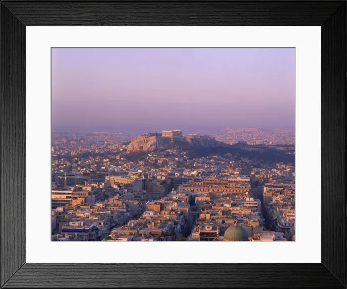 Framed Print : Skyline with Acropolis in middle distance taken over the city from Lykavittus Hill Framed Print : Skyline with Acropolis in middle distance taken over the city from Lykavittus Hill