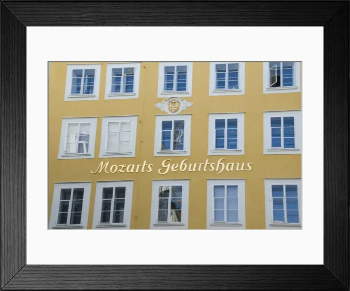 Framed Print : Mozarts Birthplace, now a museum, in Getreidegasse, Salzburg, Austria, Europe Framed Print : Mozarts Birthplace, now a museum, in Getreidegasse, Salzburg, Austria, Europe