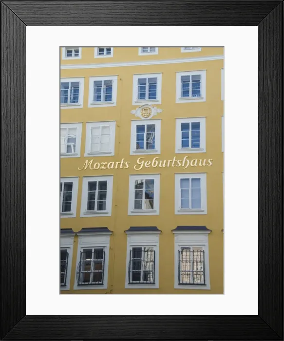 Framed Print : Mozarts Birthplace, now a museum, in Getreidegasse, Salzburg, Austria, Europe Framed Print : Mozarts Birthplace, now a museum, in Getreidegasse, Salzburg, Austria, Europe