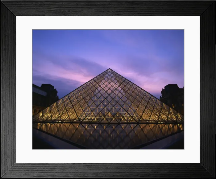 Framed Print : The Pyramide du Louvre illuminated at dusk, Musee du Lourve, Paris, France, Europe Framed Print : The Pyramide du Louvre illuminated at dusk, Musee du Lourve, Paris, France, Europe