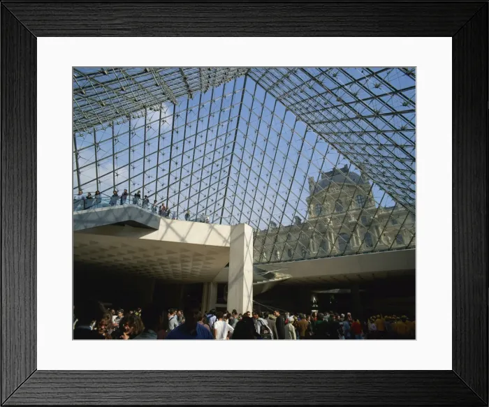 Framed Print : Interior of the Pyramide du Louvre, Musee du Lourve, Paris, France, Europe Framed Print : Interior of the Pyramide du Louvre, Musee du Lourve, Paris, France, Europe