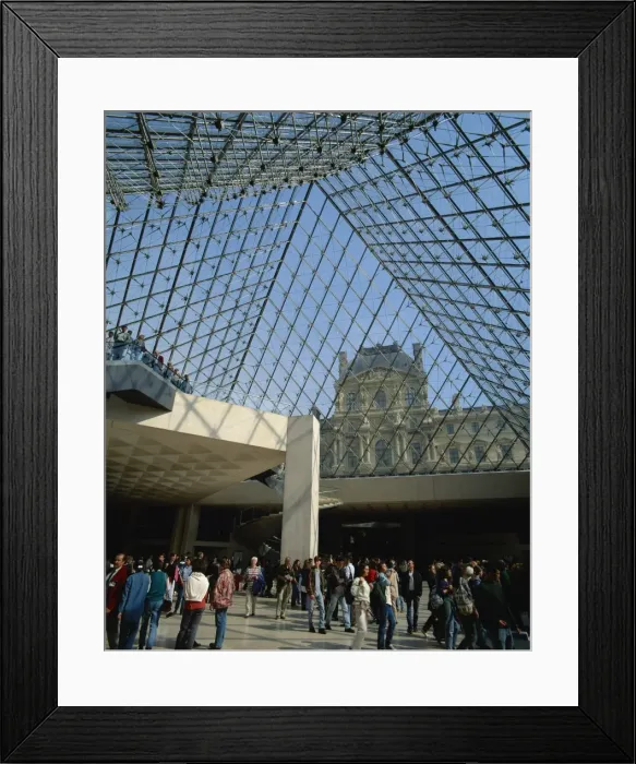 Framed Print : Interior of the Pyramide du Louvre, Musee du Lourve, Paris, France, Europe Framed Print : Interior of the Pyramide du Louvre, Musee du Lourve, Paris, France, Europe