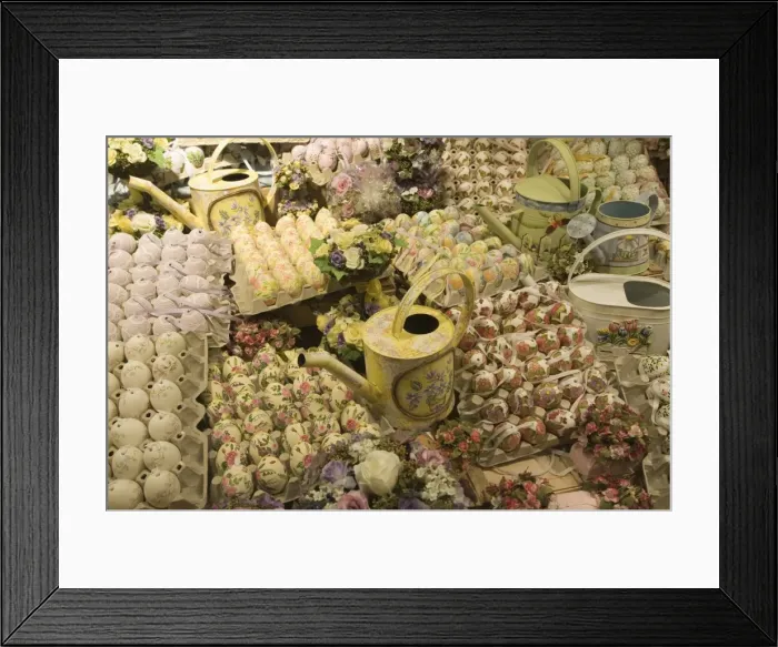 Framed Print : Hand painted eggs, Salzburg, Austria, Europe Framed Print : Hand painted eggs, Salzburg, Austria, Europe
