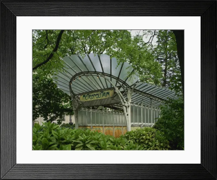 Framed Print : Art Nouveau Metro entrance, Paris, France, Europe Framed Print : Art Nouveau Metro entrance, Paris, France, Europe