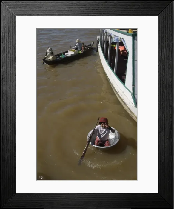 Framed Print : Tonle Sap Lake, Boat People (Vietnamese), near Siem Reap, Cambodia, Indochina Framed Print : Tonle Sap Lake, Boat People (Vietnamese), near Siem Reap, Cambodia, Indochina