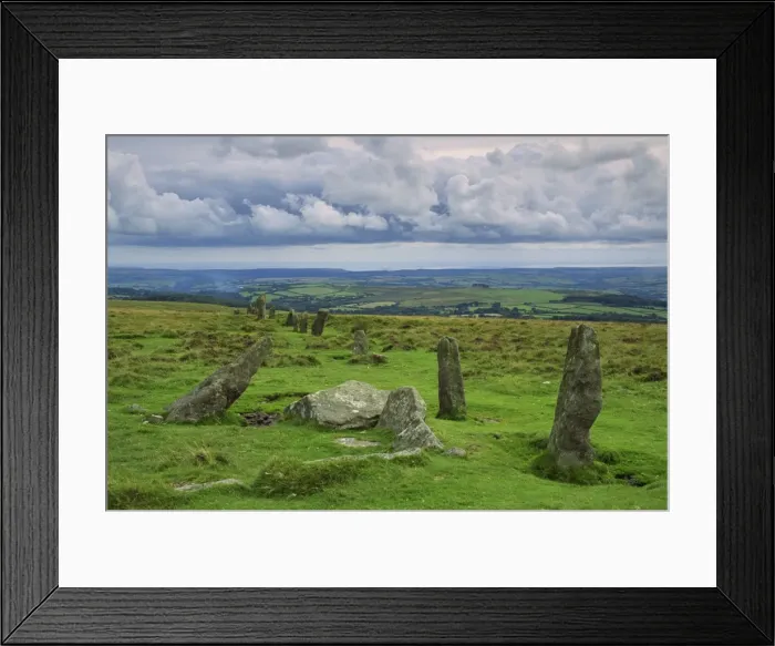 Framed Print : Stone Row at Stall Moor, Dartmoor National Park, Devon, England, United Kingdom, Europe Framed Print : Stone Row at Stall Moor, Dartmoor National Park, Devon, England, United Kingdom, Europe
