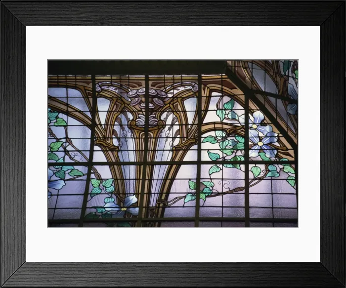 Framed Print : Stained glass roof by Jacques Gruber, Credit Lyonnaise Bank, Nancy, Lorraine Framed Print : Stained glass roof by Jacques Gruber, Credit Lyonnaise Bank, Nancy, Lorraine